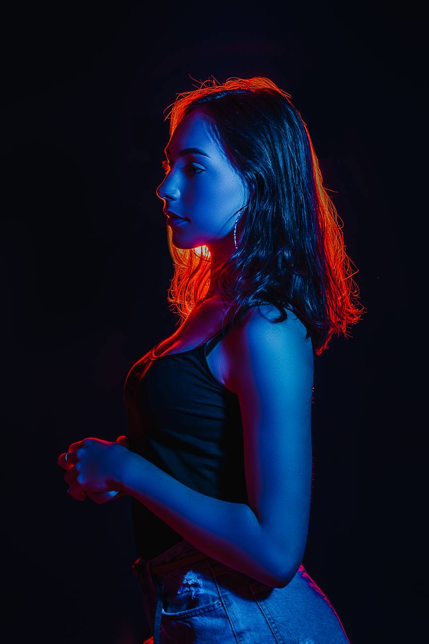 side view photo of woman