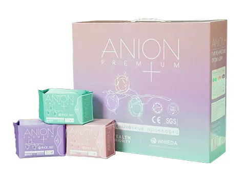 Анионовые прокладки Anion+ WHIEDA антибактериальный эффект